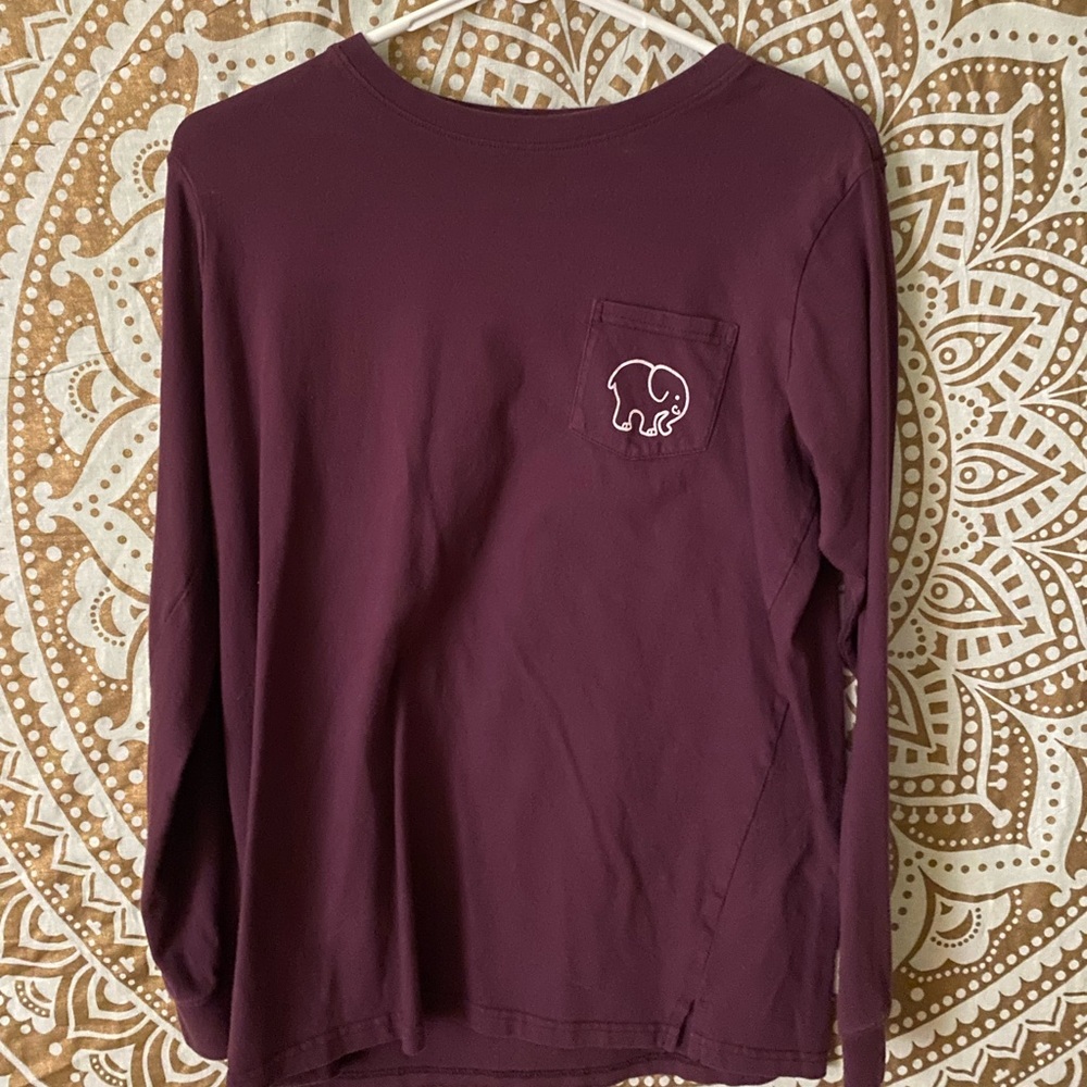 Dark purple long sleeved Ivory Ella top